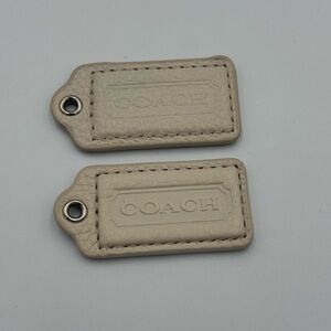 Coach Bone White Leather Hangtags